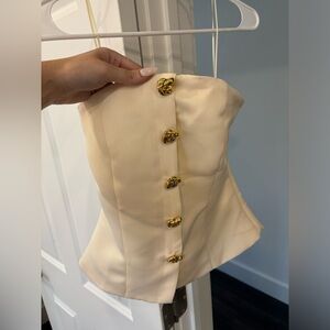 Endless Rose strapless button up top